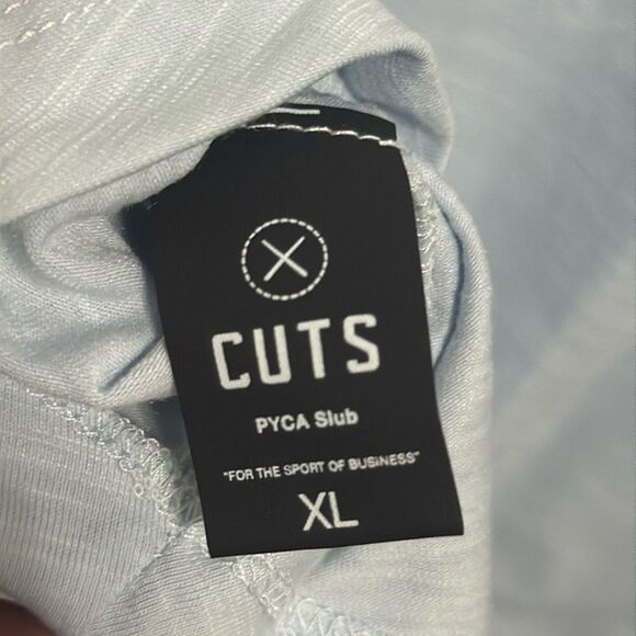 Cuts Clothing Men's Short  Sleeve Curve Hem Crew NeckSignature Fit Tee- XL. NEW - Picture 5 of 6